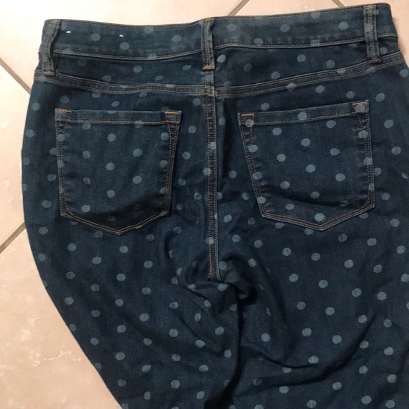 Ann Taylor loft 6 jeans, polka dot NWOT - Picture 5 of 10